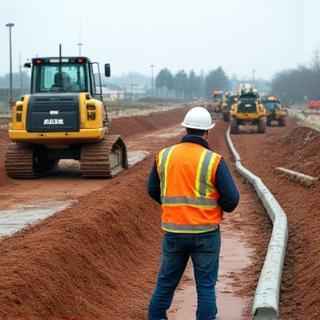 Civil engineering works at Albion site